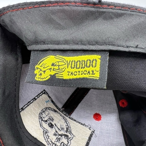 VOODOO TACTICAL MENS BLACK AND RED BALL CAP WITH VELCROS ADJUSTABLE STRAP - Picture 8 of 11